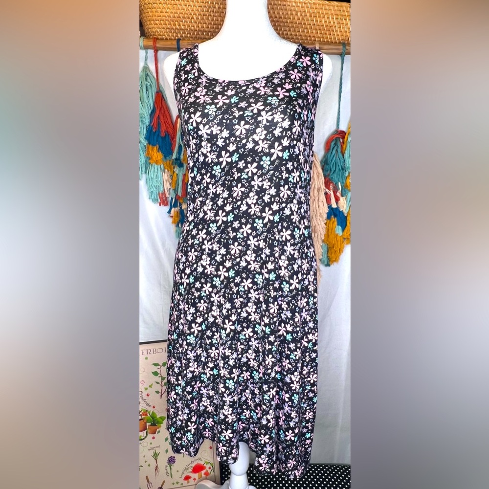 LA Intimates Floral Rayon Nightgown Size Medium